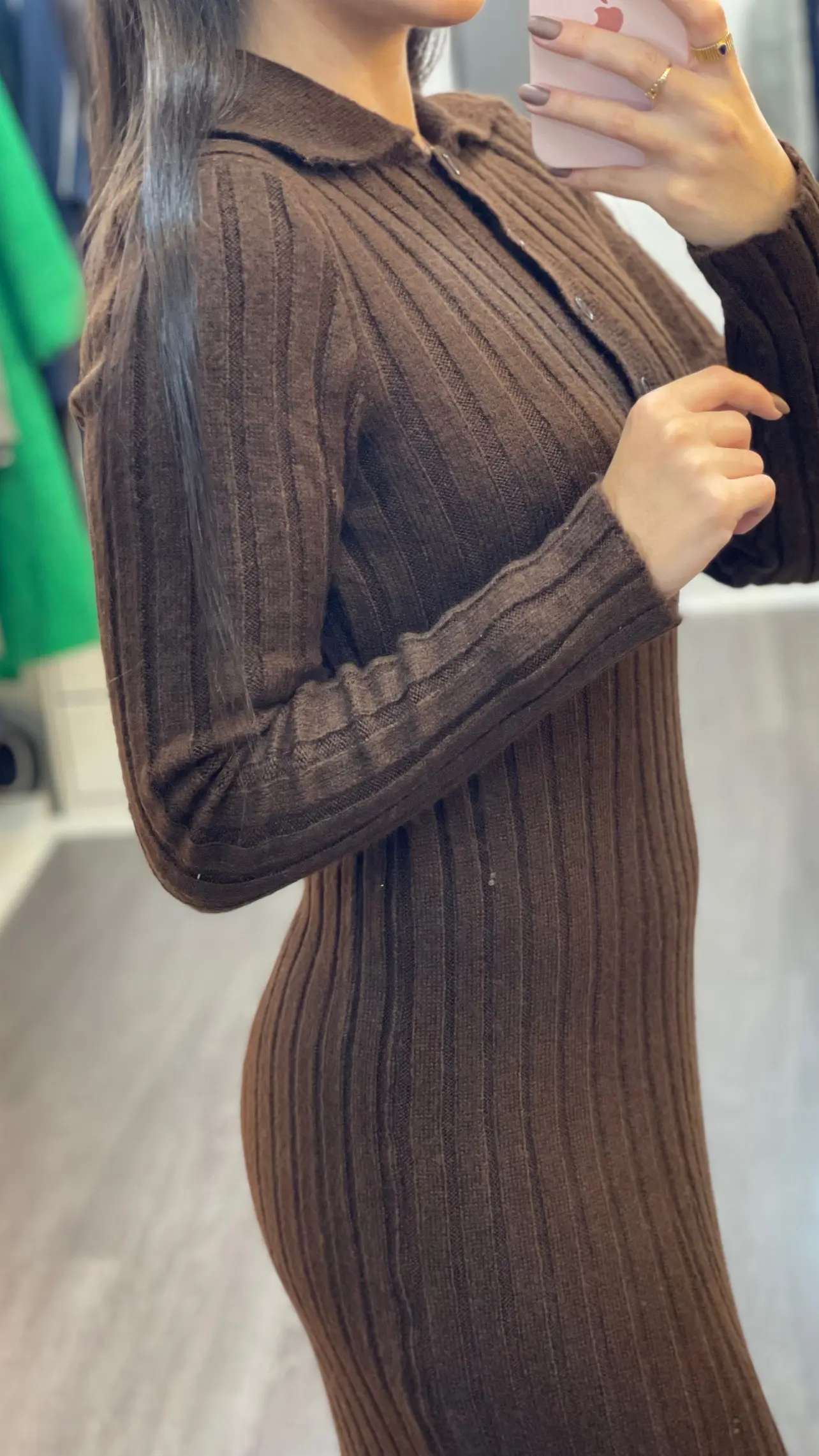 پیراهن بافت ترک طرح چهار دکمه